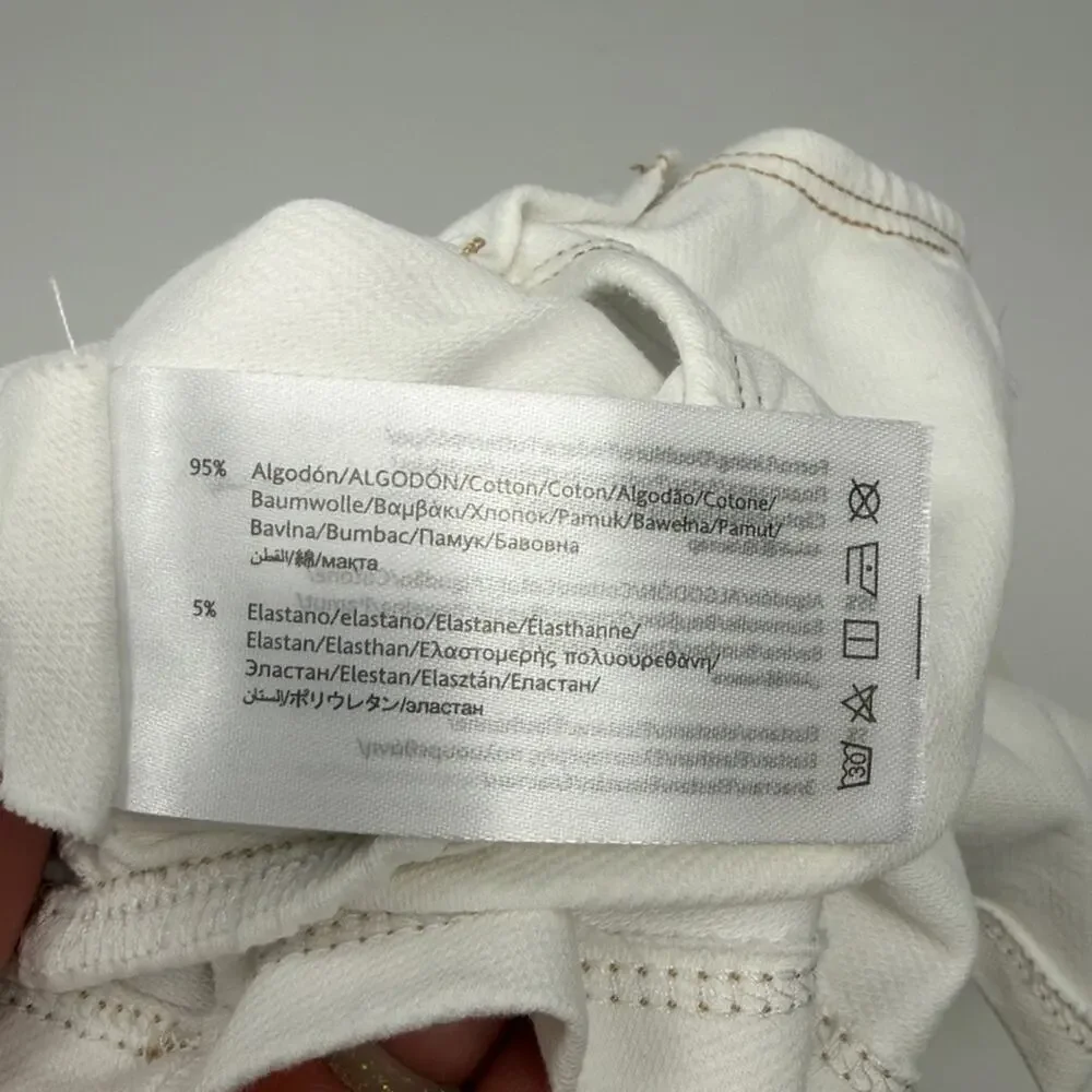 Mayoral Newborn Dungaree Skirt - White - Newborn 0-1 - New with tags